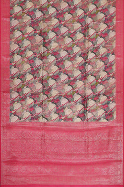Image of Printed Banarasi Multicolour Saree