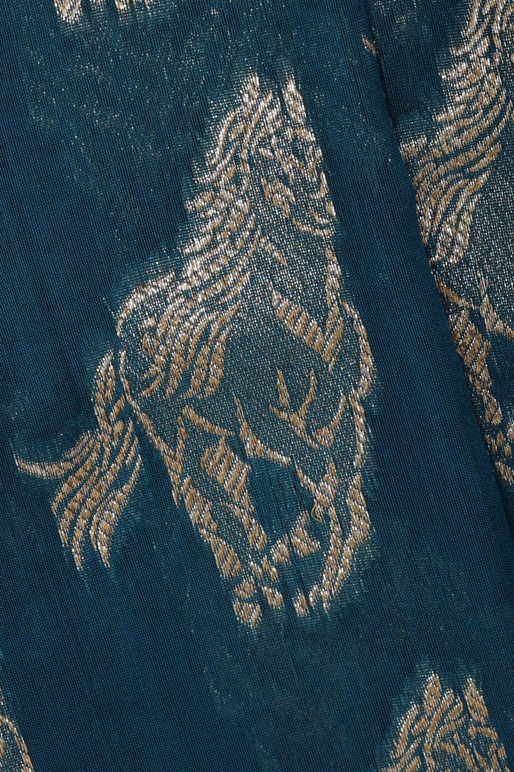 Image of Banarasi Chiniya Silk Blue Saree