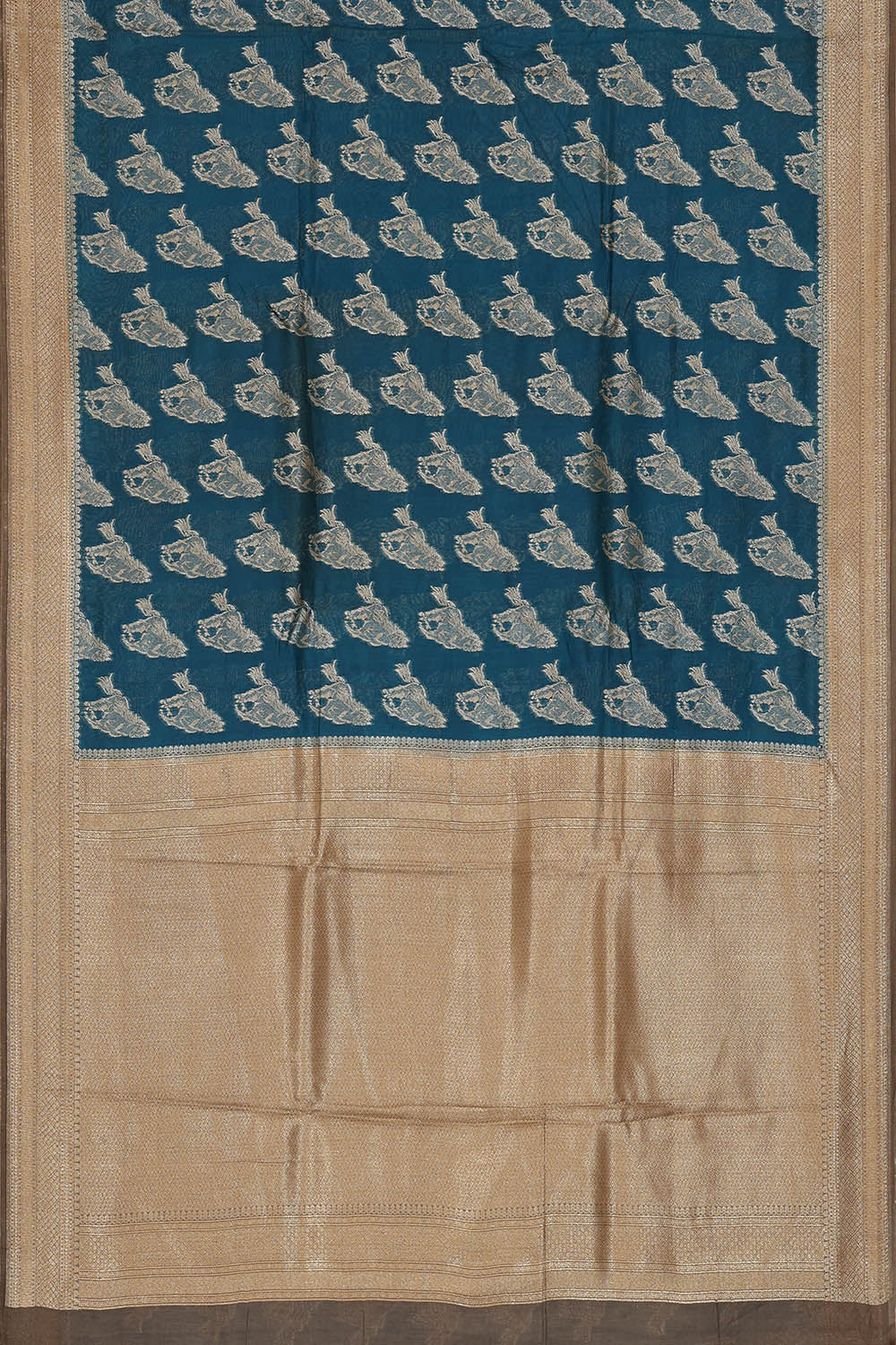 Image of Banarasi Chiniya Silk Blue Saree