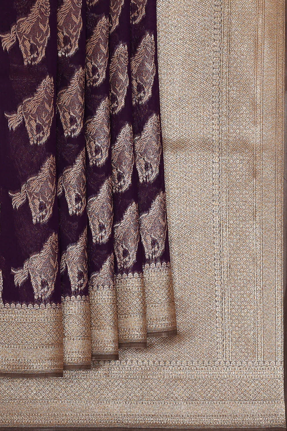 Image of Banarasi Violet Saree