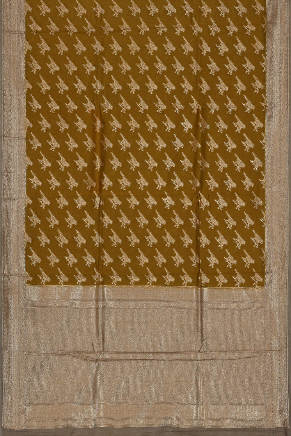 Image of Banarasi Chiniya Silk Pale Green Saree