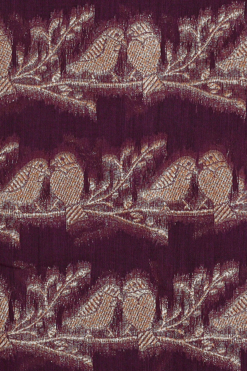 Image of Banarasi Chiniya Silk Dark Purple Saree