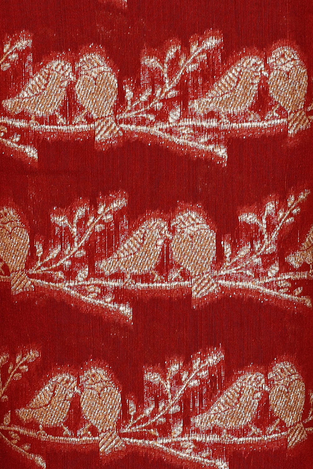Image of Banarasi Chiniya Silk Red Saree