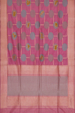 Image of Banarasi Silk Onion Pink Saree
