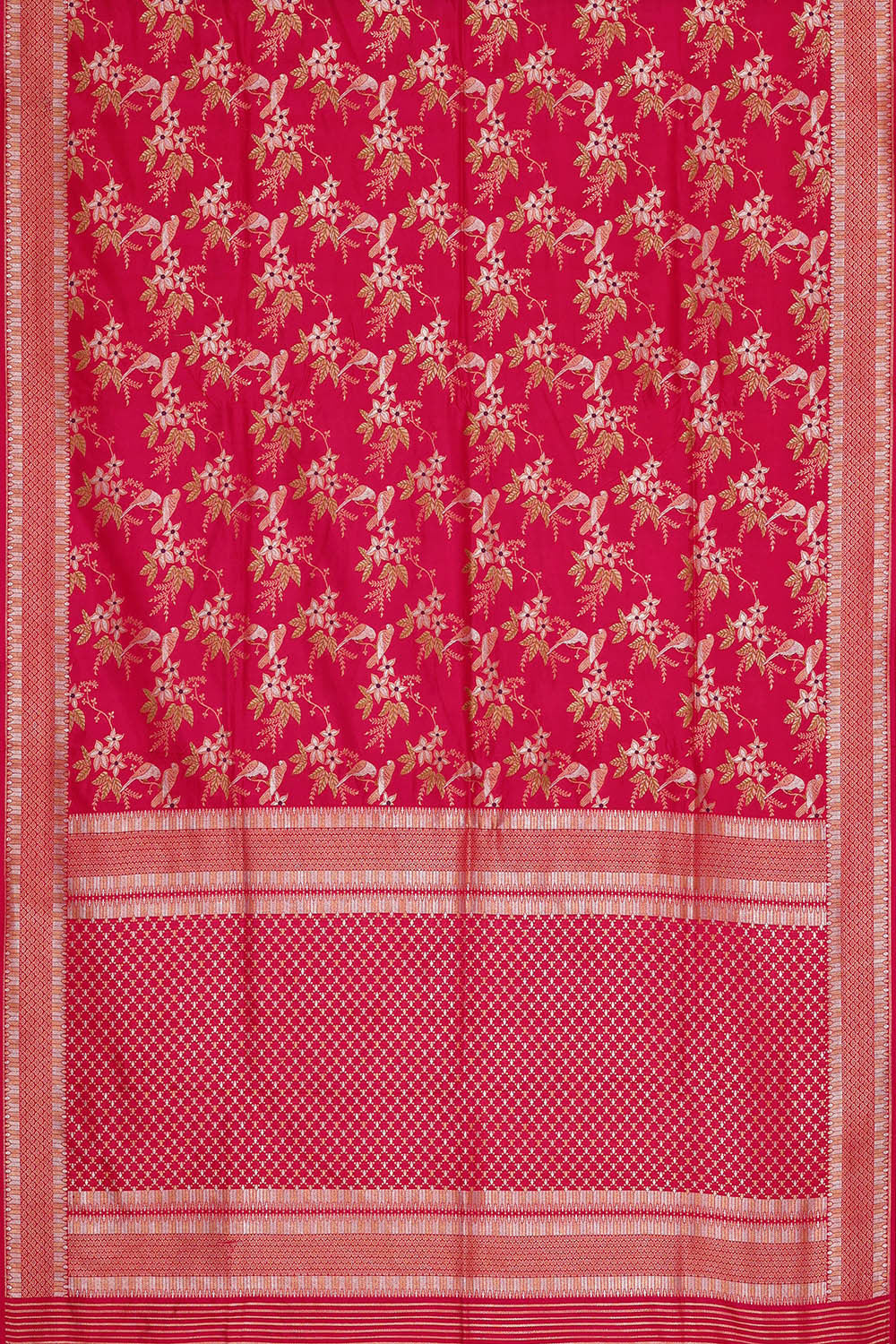 Image of Banarasi Silk Reddish Pink Saree