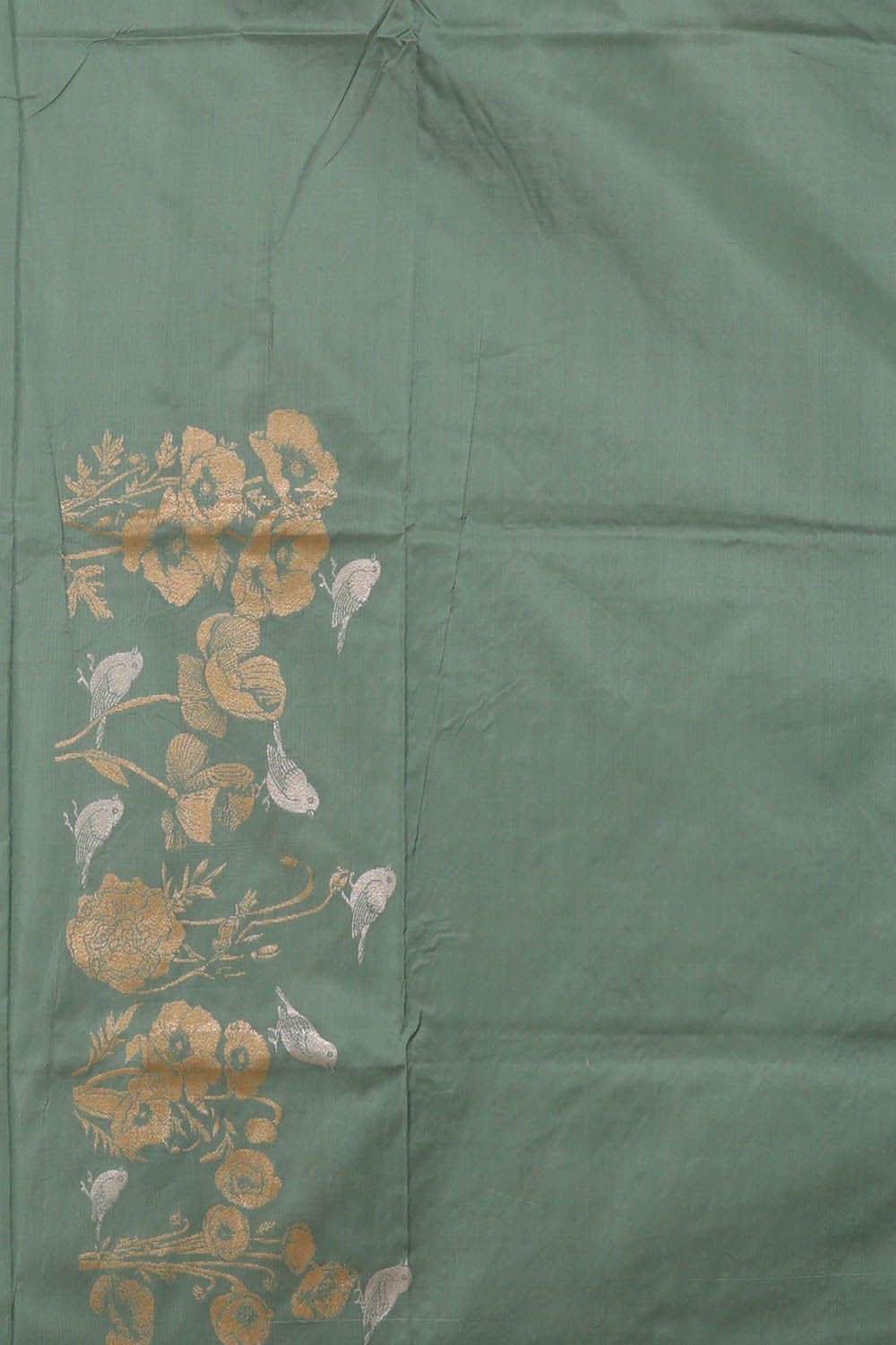 Image of Banarasi Silk Sage Green Saree