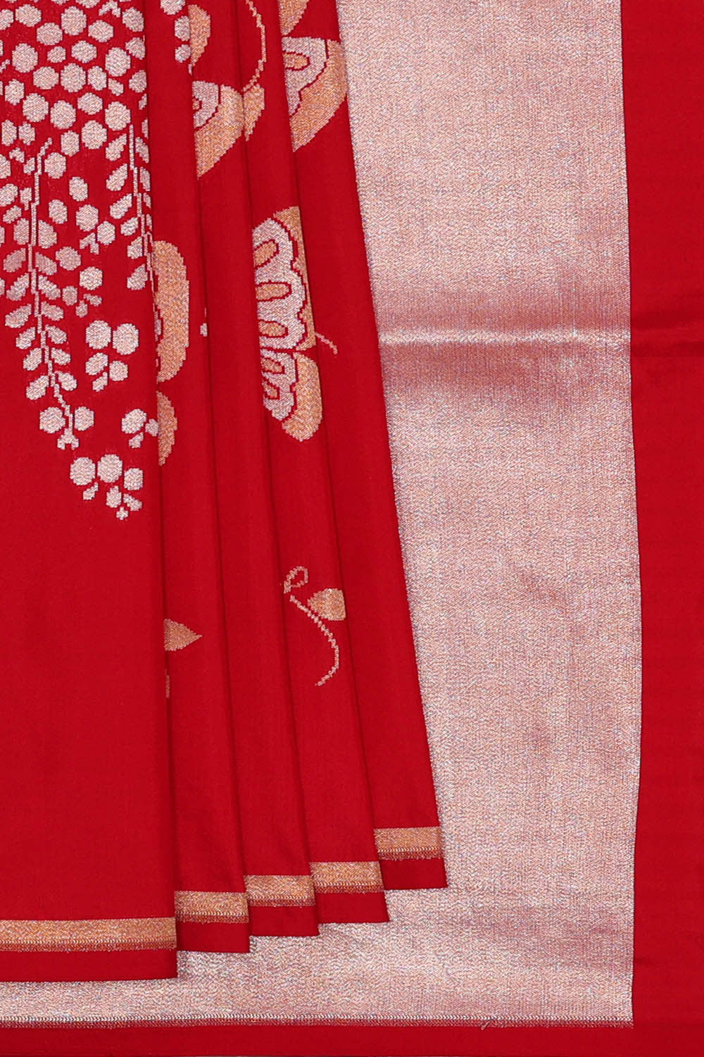 Image of Banarasi Silk Red Saree