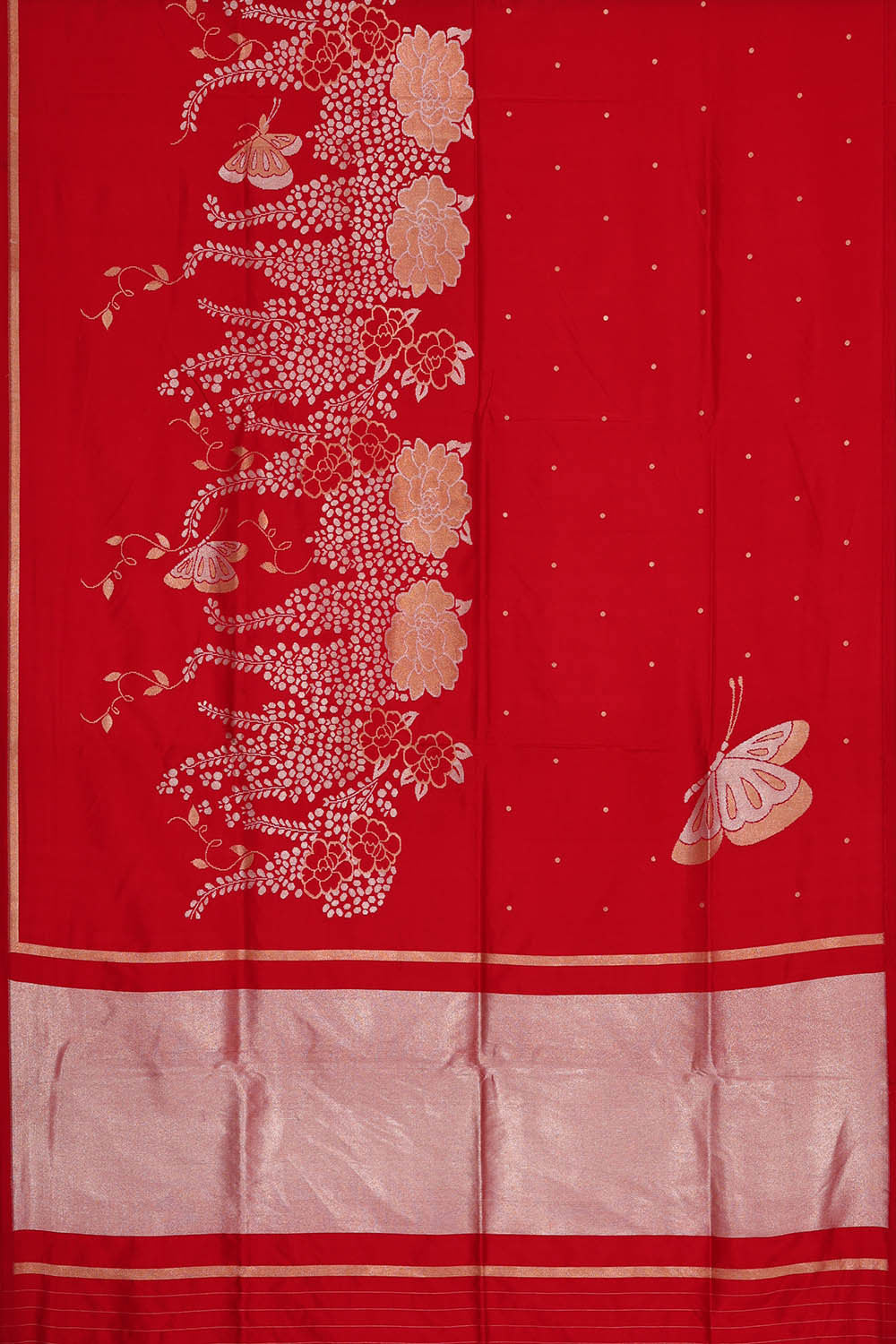 Image of Banarasi Silk Red Saree