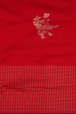 Image of Banarasi Silk Red Saree