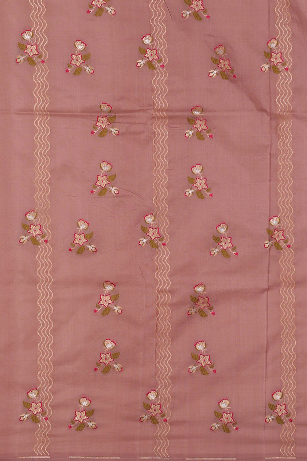 Image of Banarasi Silk Dull Peach Saree