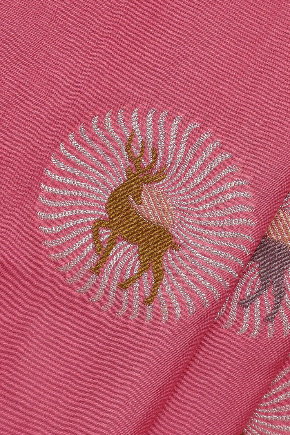 Image of Banarasi Silk Pink Saree