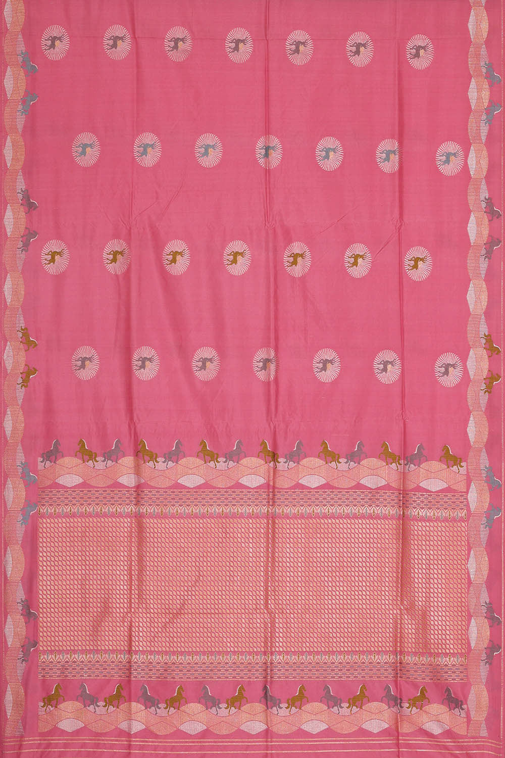 Image of Banarasi Silk Pink Saree