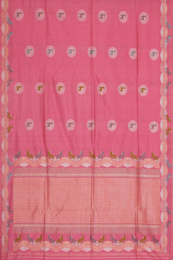 Image of Banarasi Silk Pink Saree