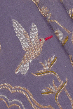 Image of Banarasi Silk Lavender Saree