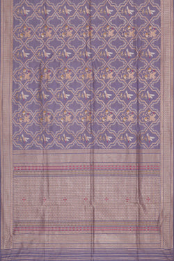 Image of Banarasi Silk Lavender Saree