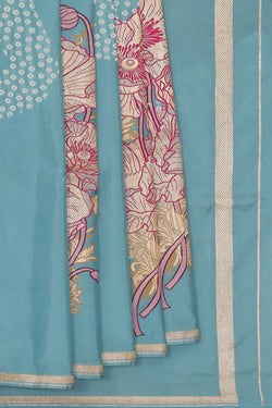 Image of Banarasi Silk Blue Saree