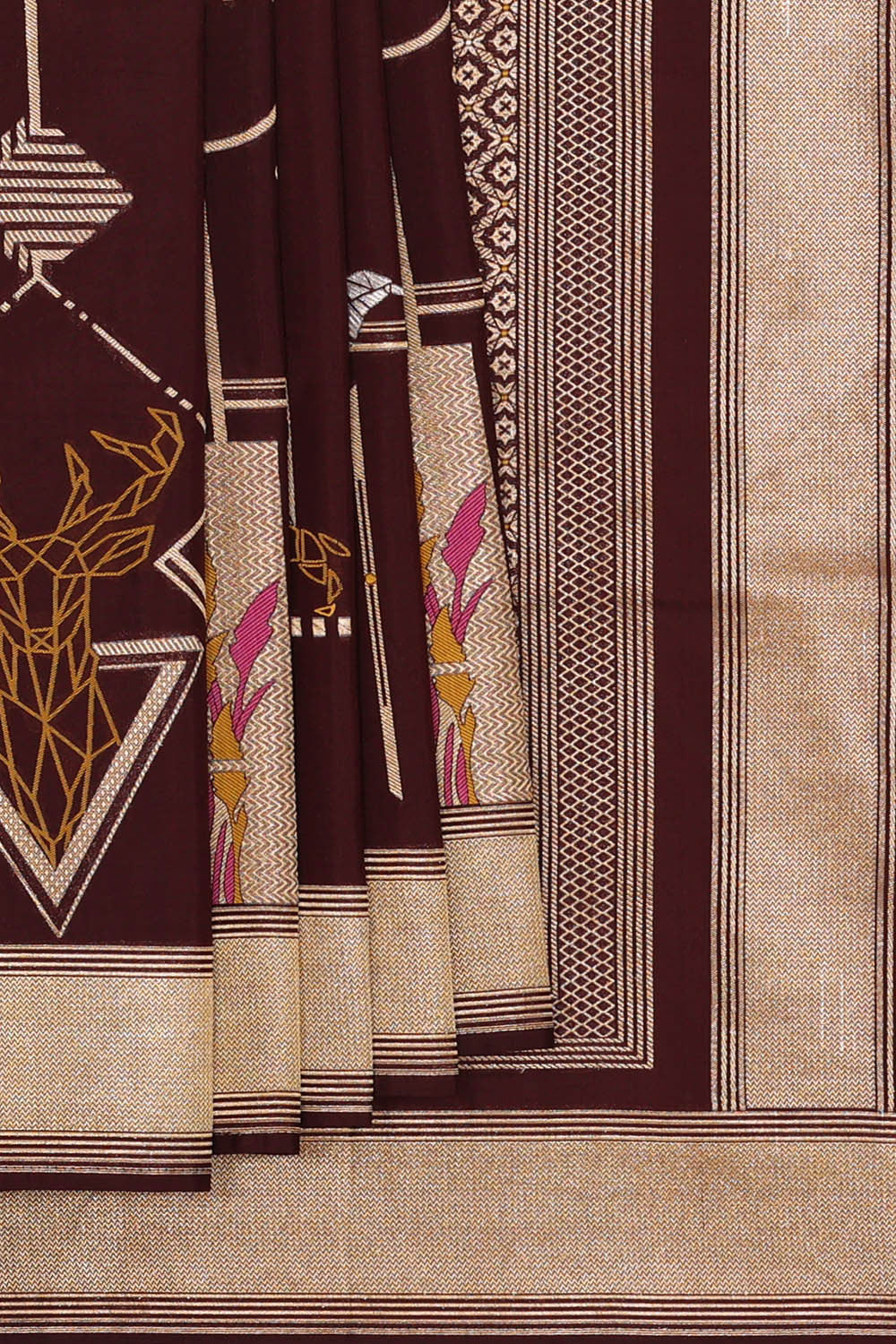 Image of Banarasi Silk Maroon Saree