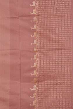Image of Banarasi Silk Dull Peach Saree