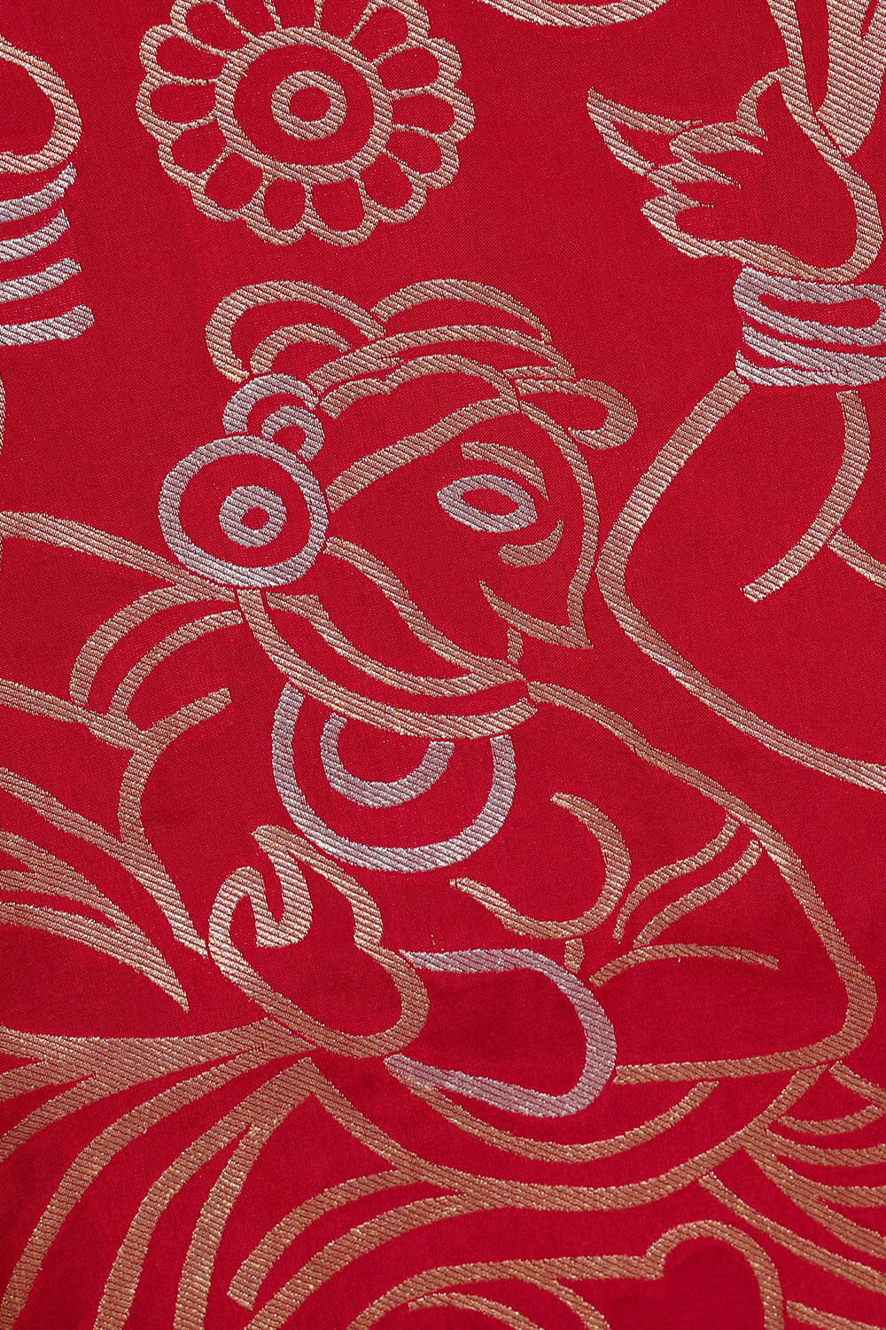 Image of Banarasi Silk Red Saree