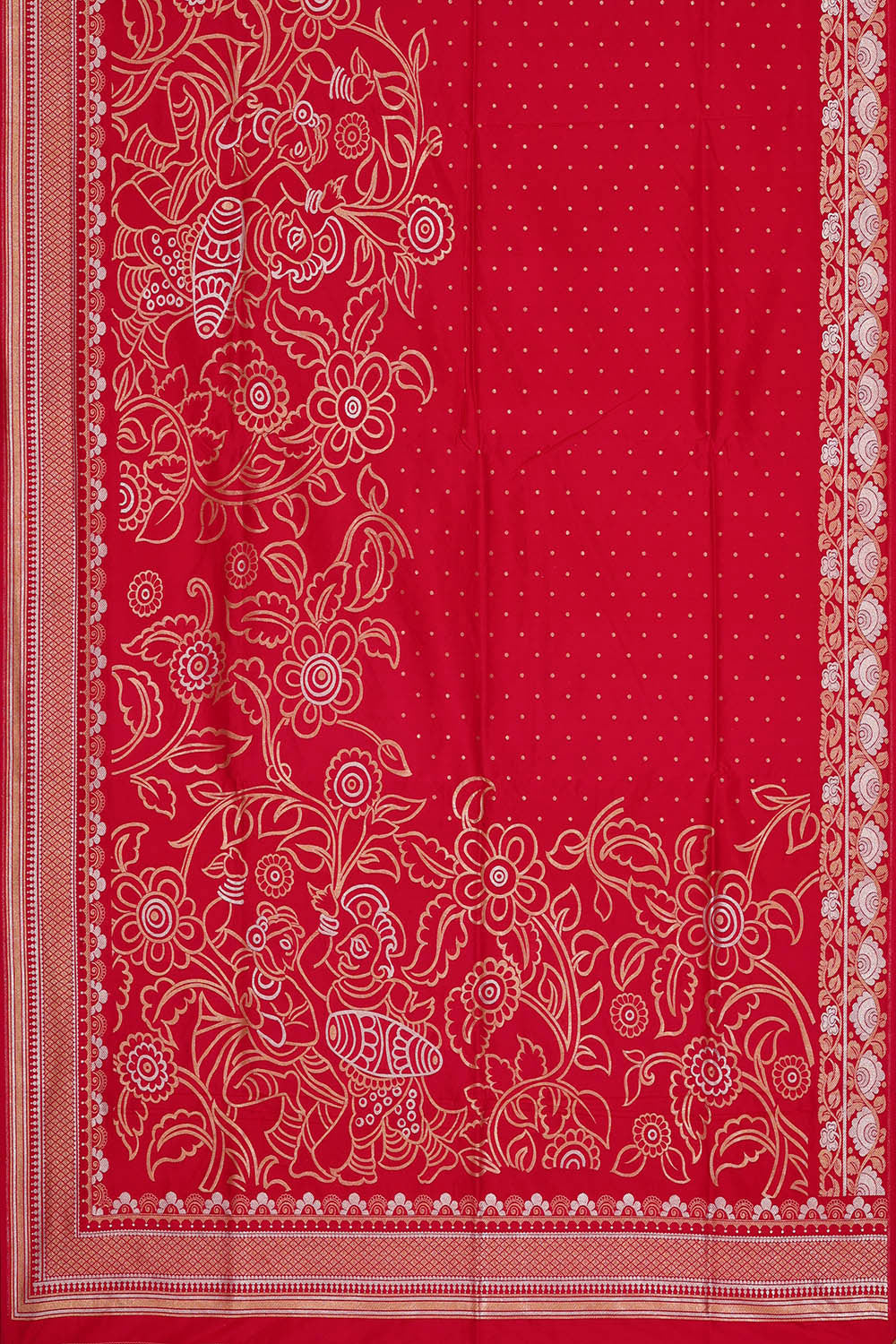 Image of Banarasi Silk Red Saree