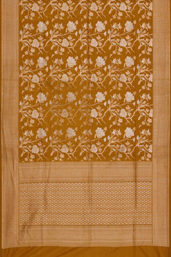 Image of Banarasi Silk Mustard Brown Saree