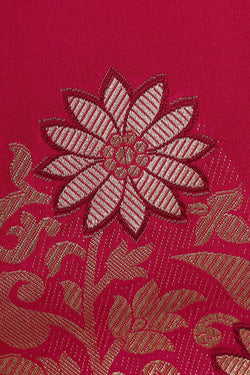 Image of Banarasi Silk Rani Pink Saree
