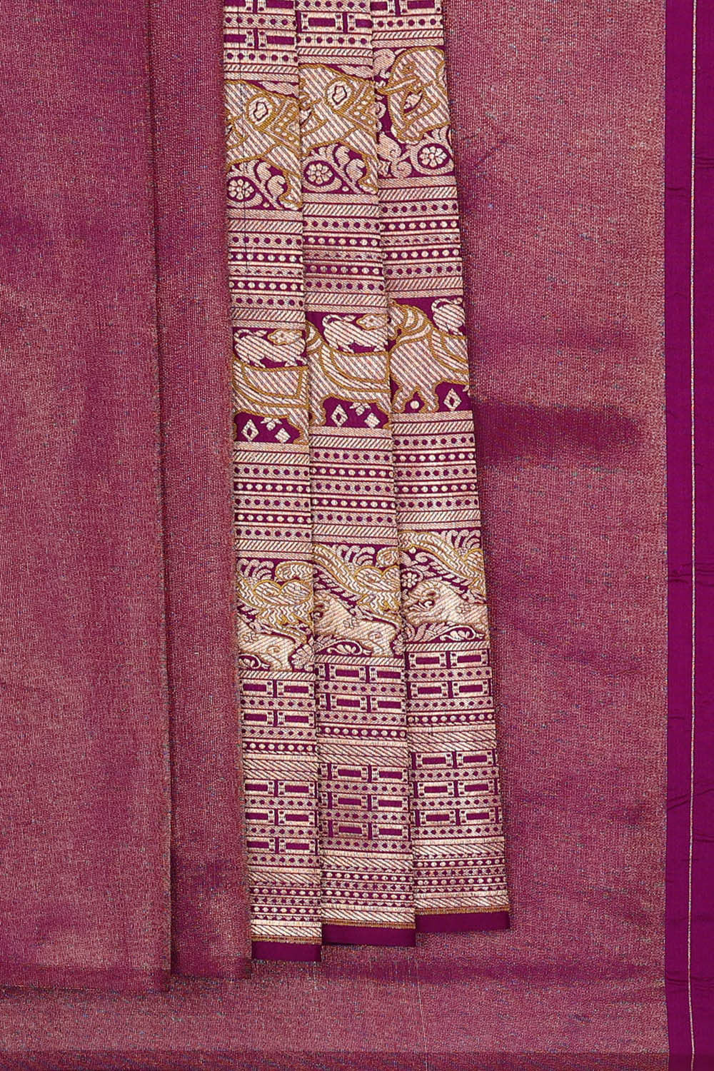 Banarasi Silk Magenta Purple Saree