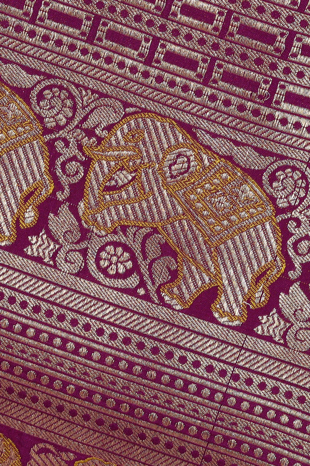 Image of Banarasi Silk Magenta Purple Saree