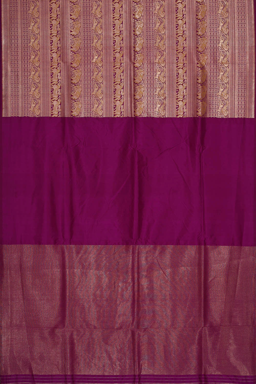 Image of Banarasi Silk Magenta Purple Saree