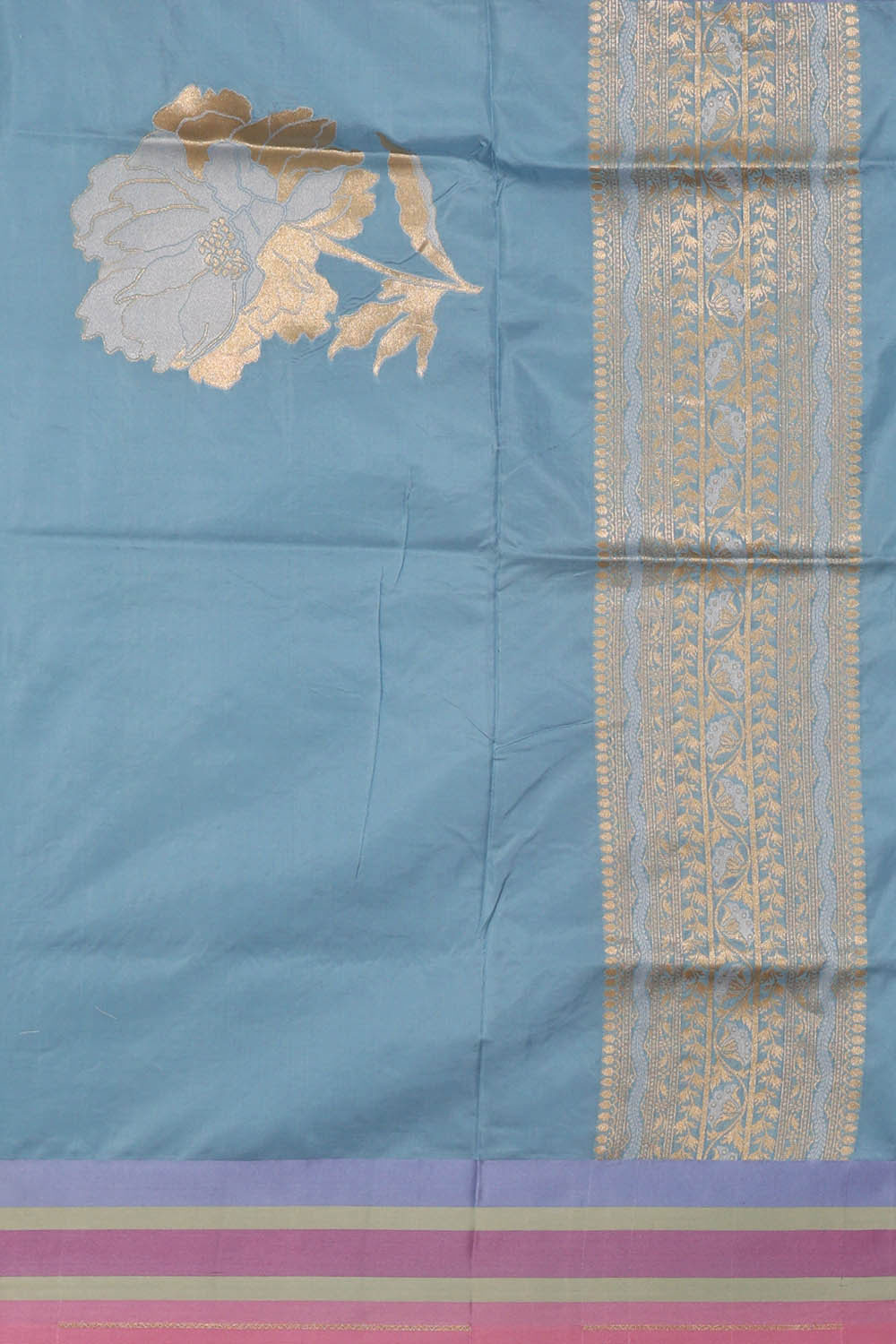 Image of Banarasi Silk Blue Saree