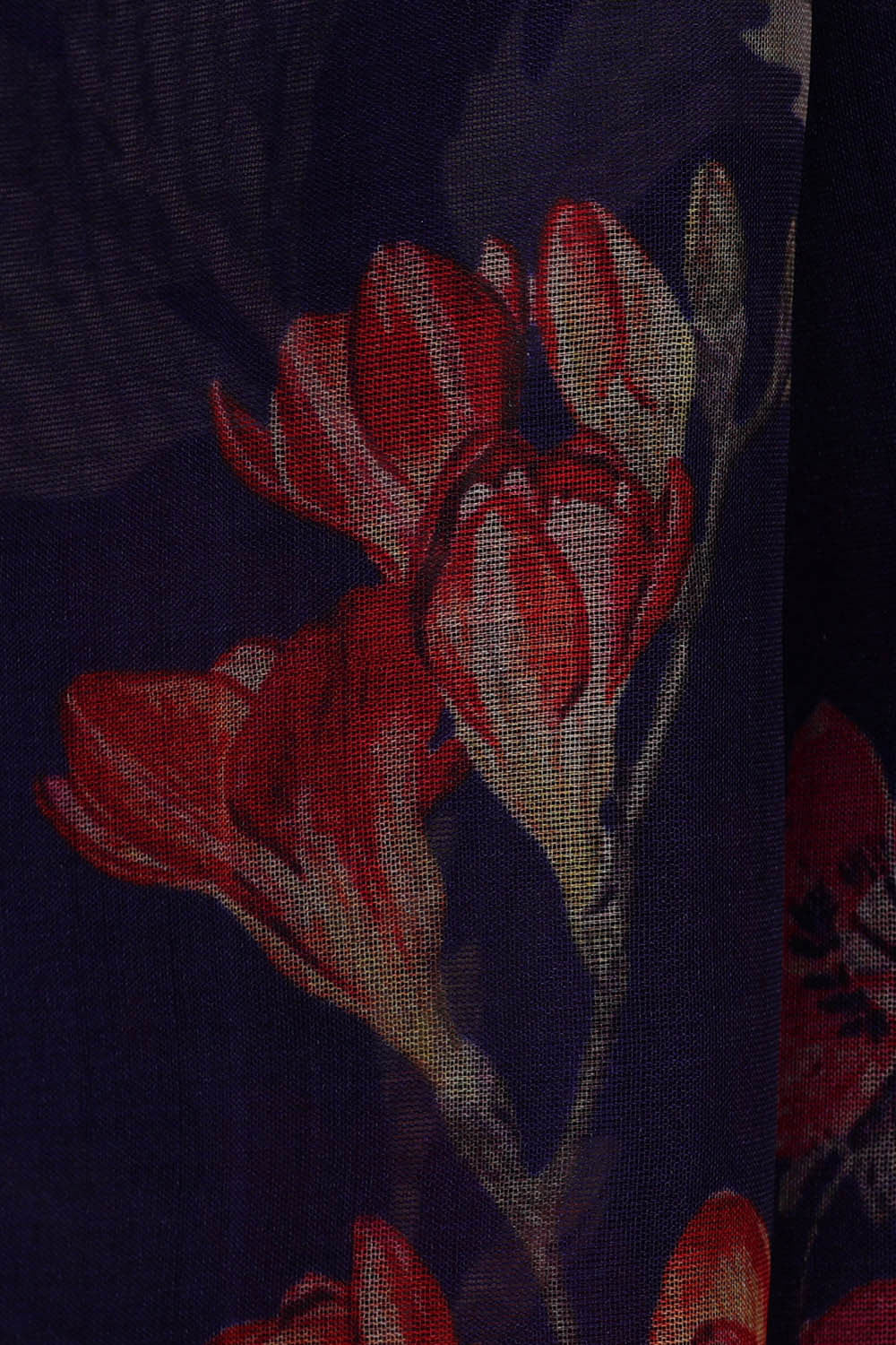 Image of Banarasi Organza Kora Dark Blue Saree