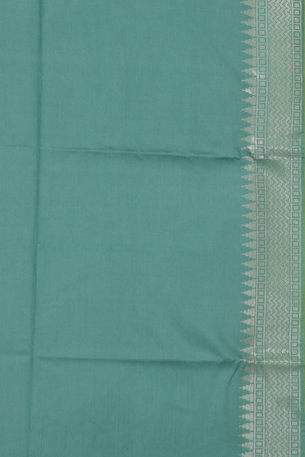 Image of Banarasi Organza Kora Green Saree