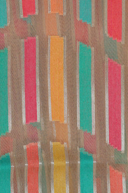 Image of Banarasi Organza Kora Multicolour Saree