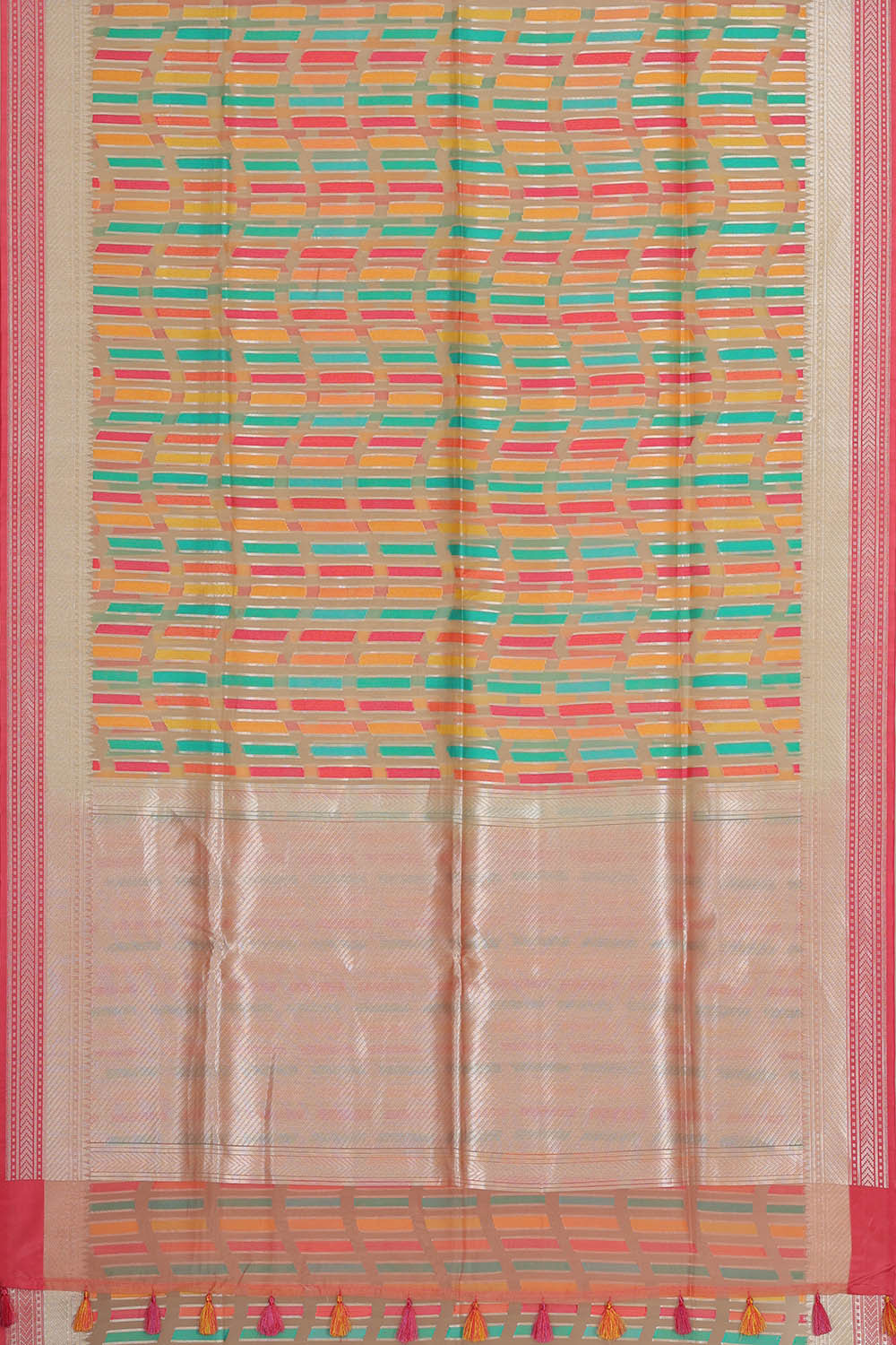 Banarasi Organza Kora Multicolour Saree
