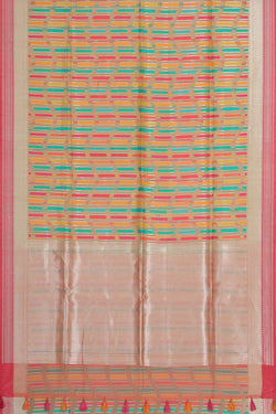 Image of Banarasi Organza Kora Multicolour Saree