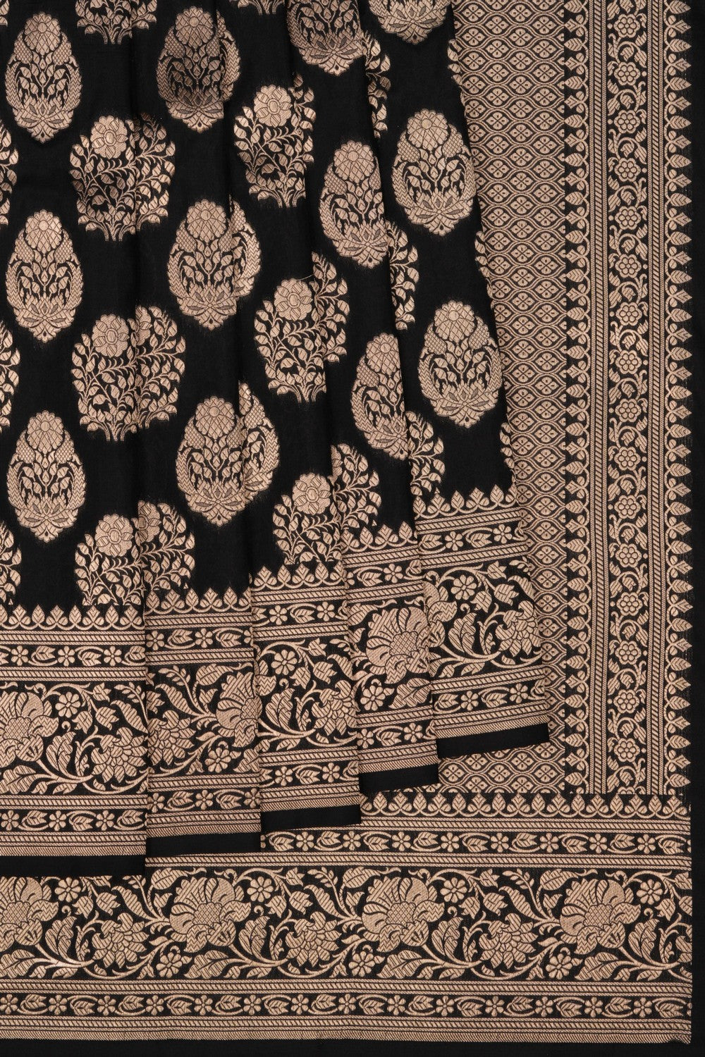 Image of Banarasi Katan Silk Black Saree