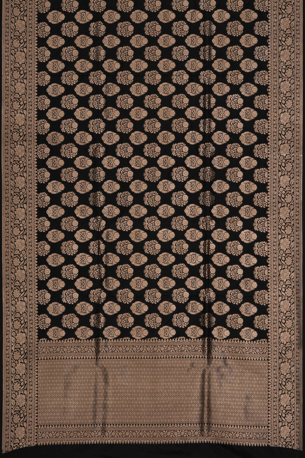 Image of Banarasi Katan Silk Black Saree