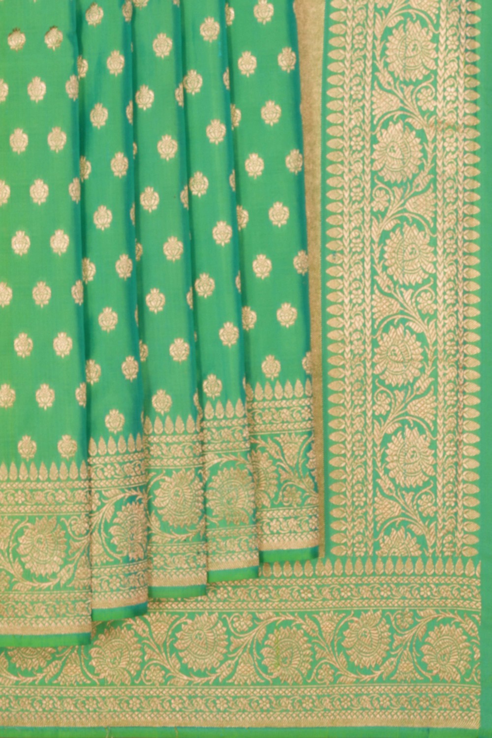 Image of Banarasi Katan Silk Mint Green Saree