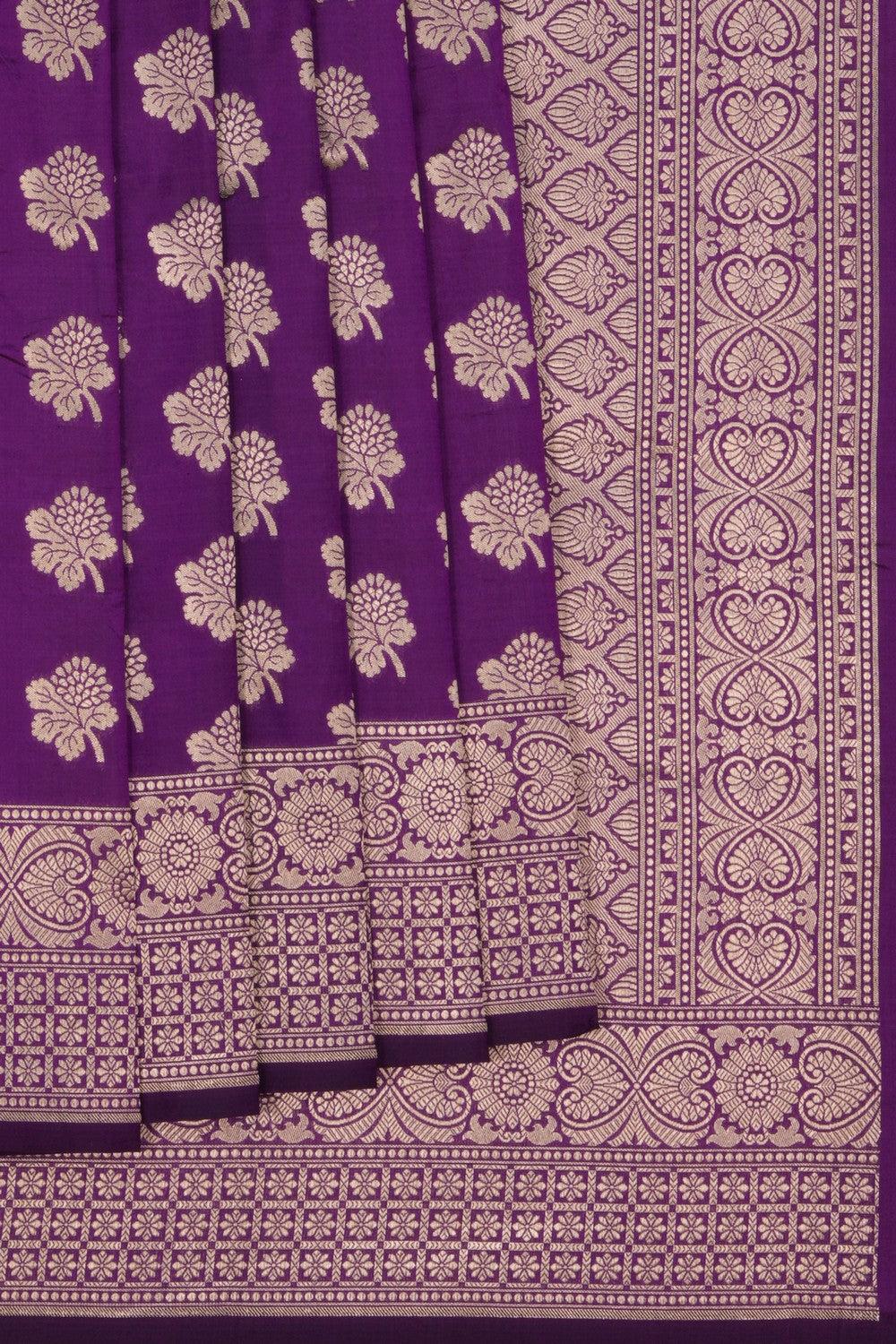 Banarasi Katan Silk Purple Saree