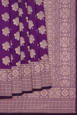 Image of Banarasi Katan Silk Purple Saree