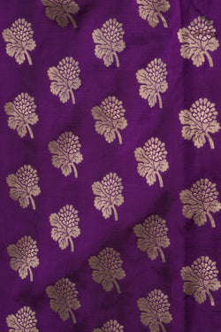 Image of Banarasi Katan Silk Purple Saree