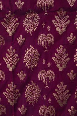 Image of Banarasi Katan Silk Magenta Saree