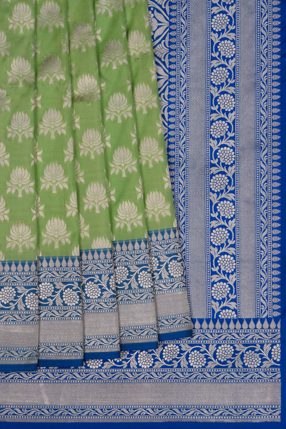 Image of Banarasi Katan Silk Mint Green Saree