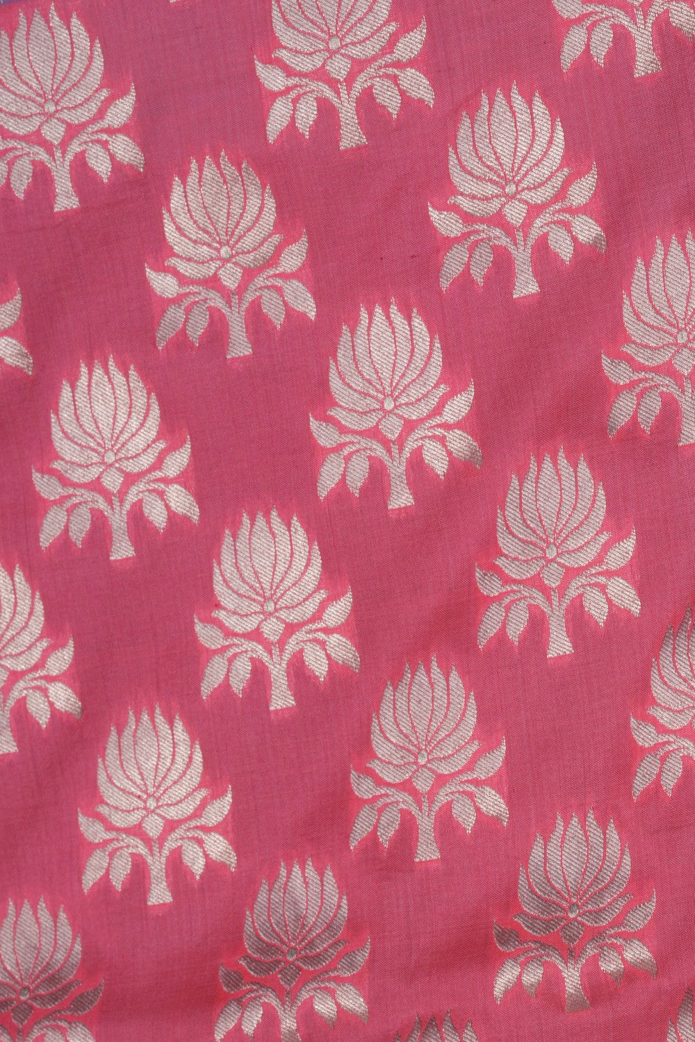 Image of Banarasi Katan Silk Coral Pink Saree