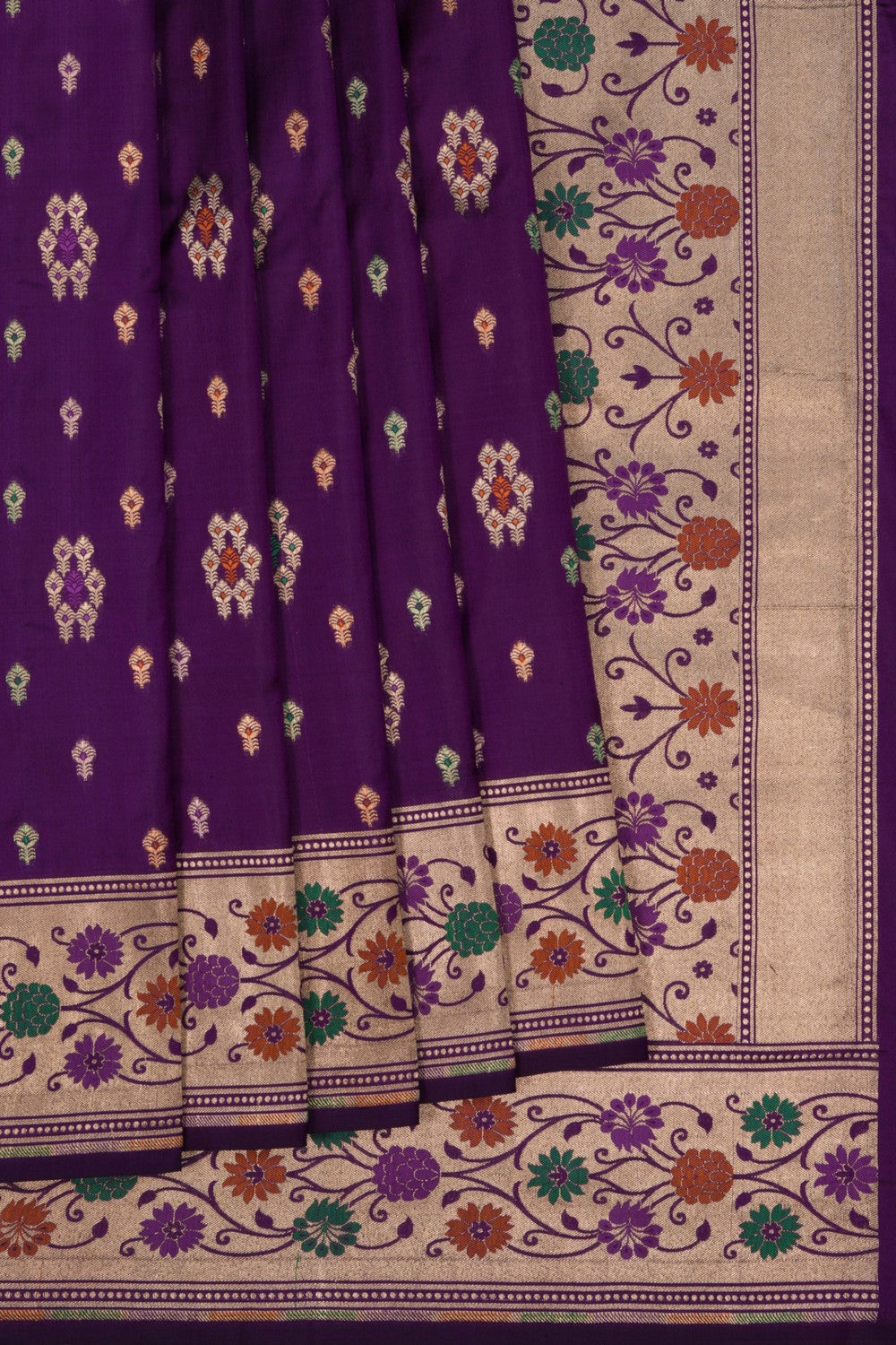 Image of Banarasi Katan Silk Purple Saree