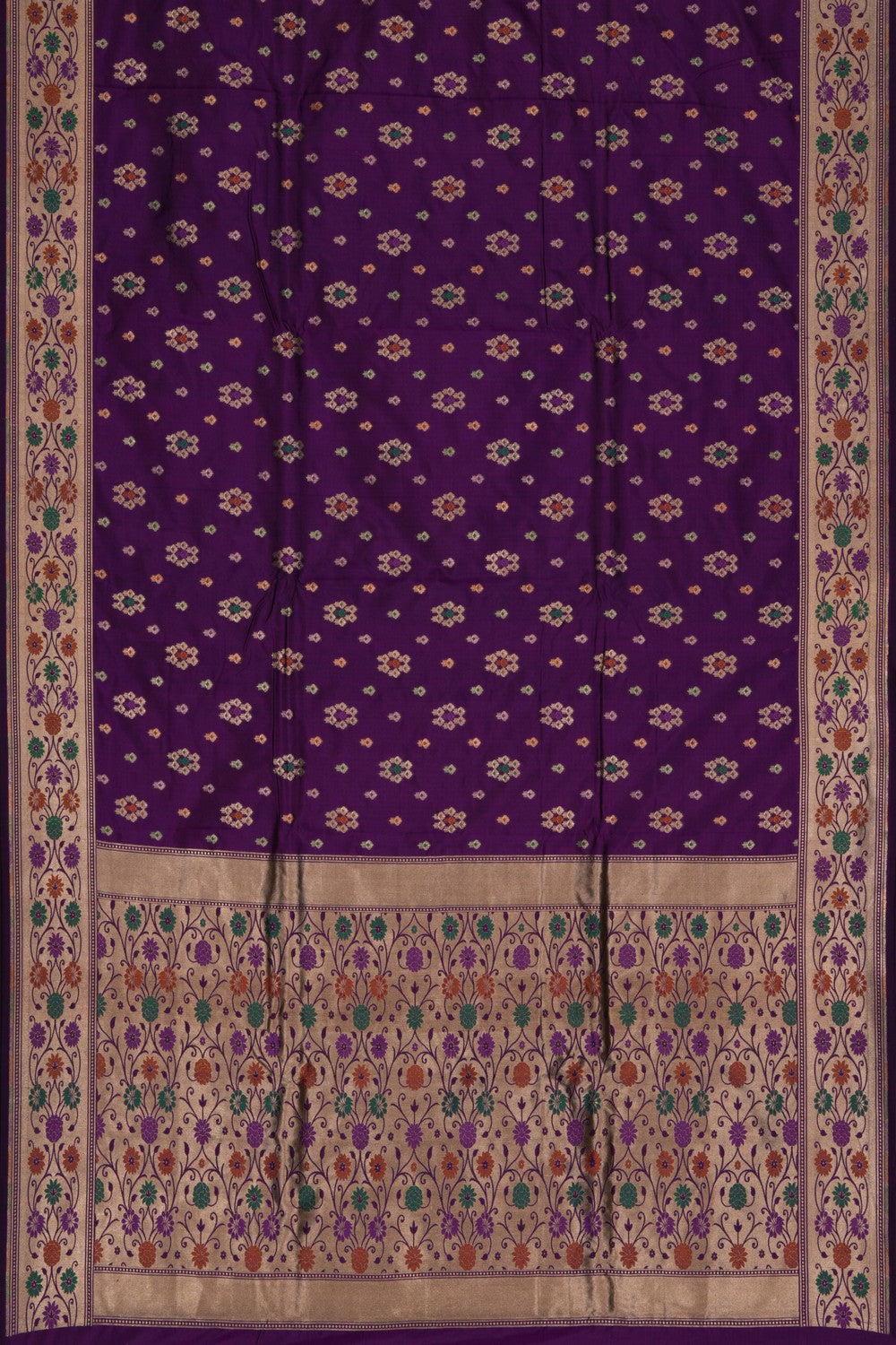 Image of Banarasi Katan Silk Purple Saree