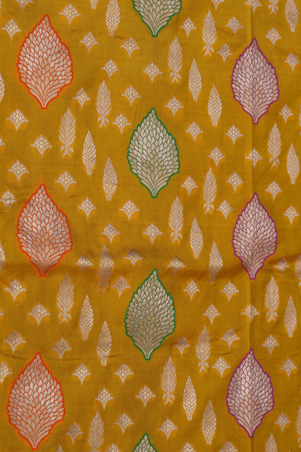 Image of Banarasi Katan Silk Yellow Saree