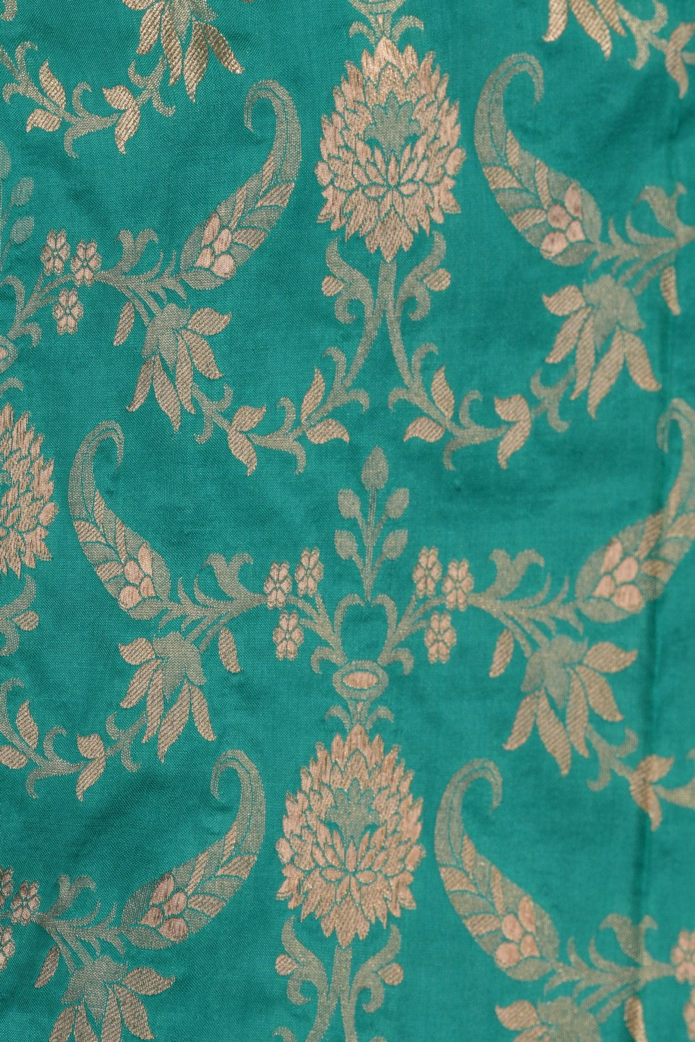 Image of Banarasi Katan Silk Turquoise Green Saree