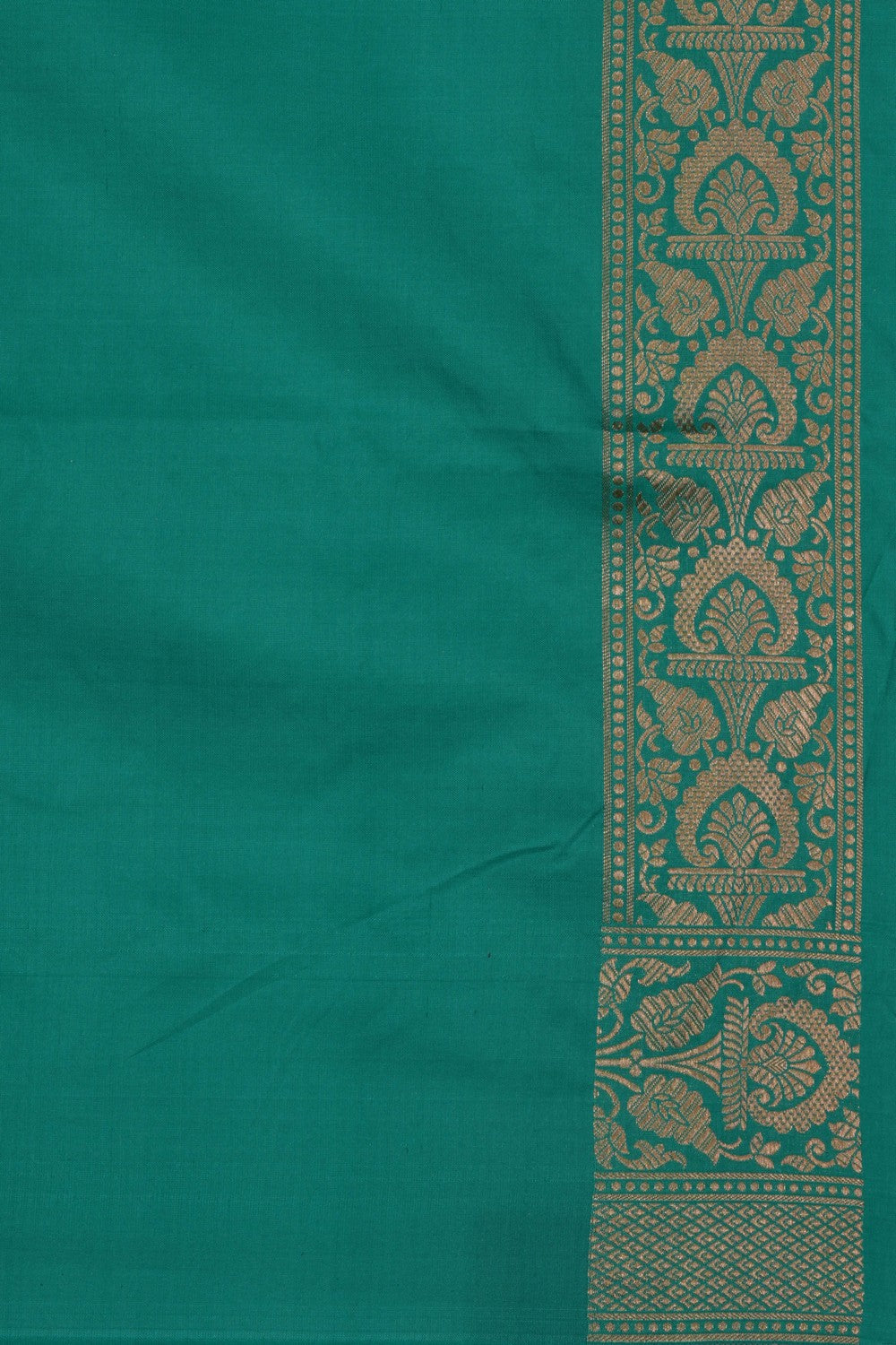 Image of Banarasi Katan Silk Turquoise Green Saree