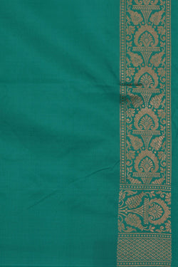 Image of Banarasi Katan Silk Turquoise Green Saree